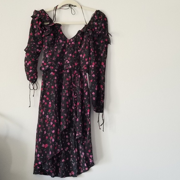 🍒NWT FL&L ROSIE CHERRY BLOSSOM ASYMMETRICAL DRESS - Picture 3 of 4